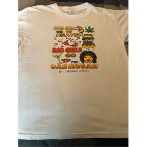 St Thomas‎ USVI Souvenir T Shirt Good Bad Girls Caribbean XXL Cotton